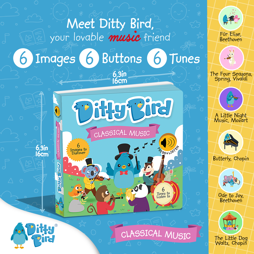 Ditty Bird Classical Music Mozart-Beethoven USB-C