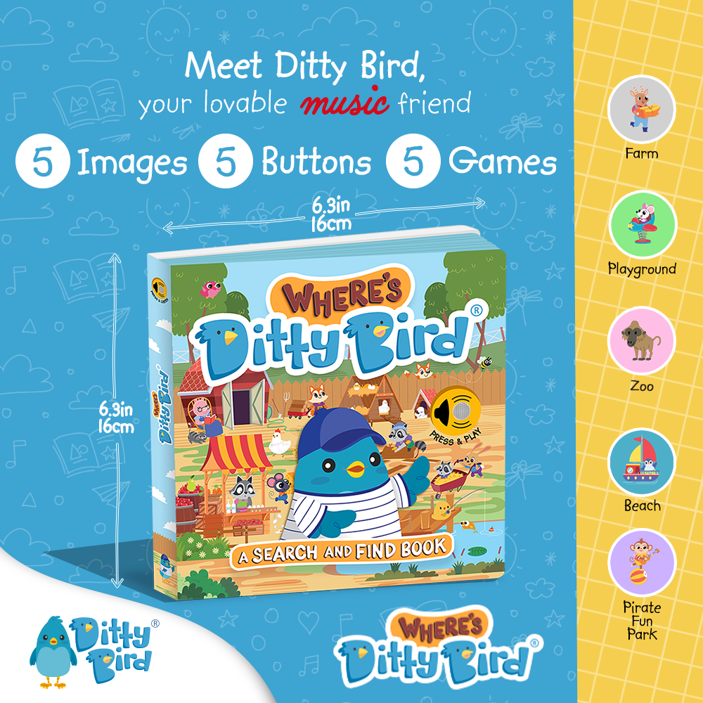 First Look and Find Activity Sound Book  toddlers 1- 3 USB-C