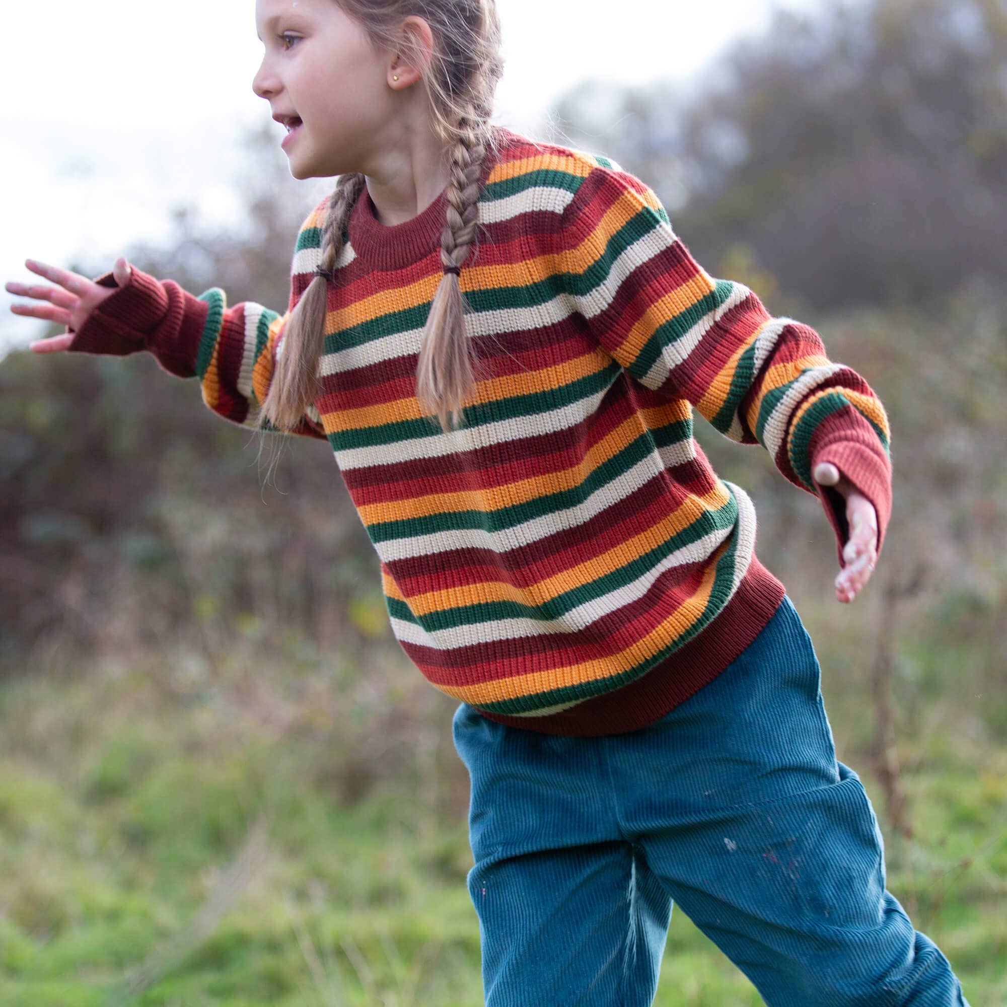 Hazel Rainbow Snuggly Knitted Jumper