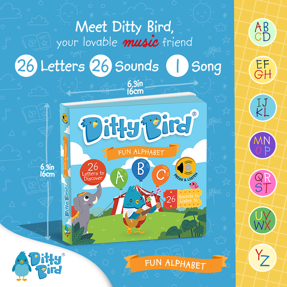 Fun Alphabet | ABC Song | Ditty Bird Baby Sound Book USB-C