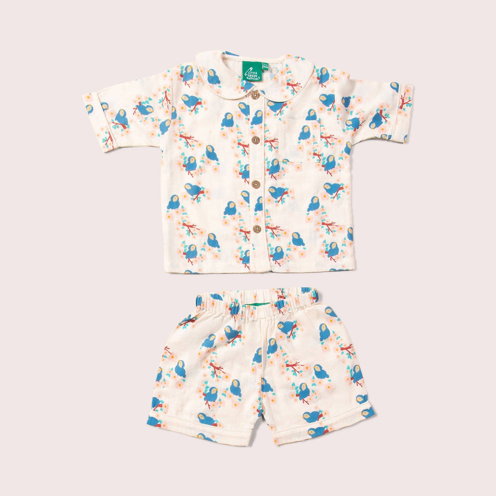 Bluebirds Pyjama Short Set NOT AVAILABLE for USA/AUS/CAN