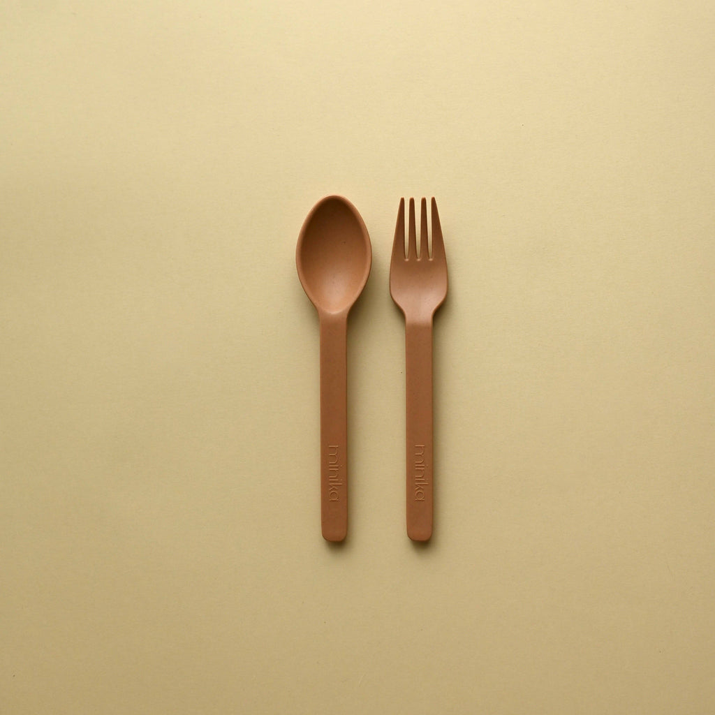 Wheat straw utensil set - Almond (new version)