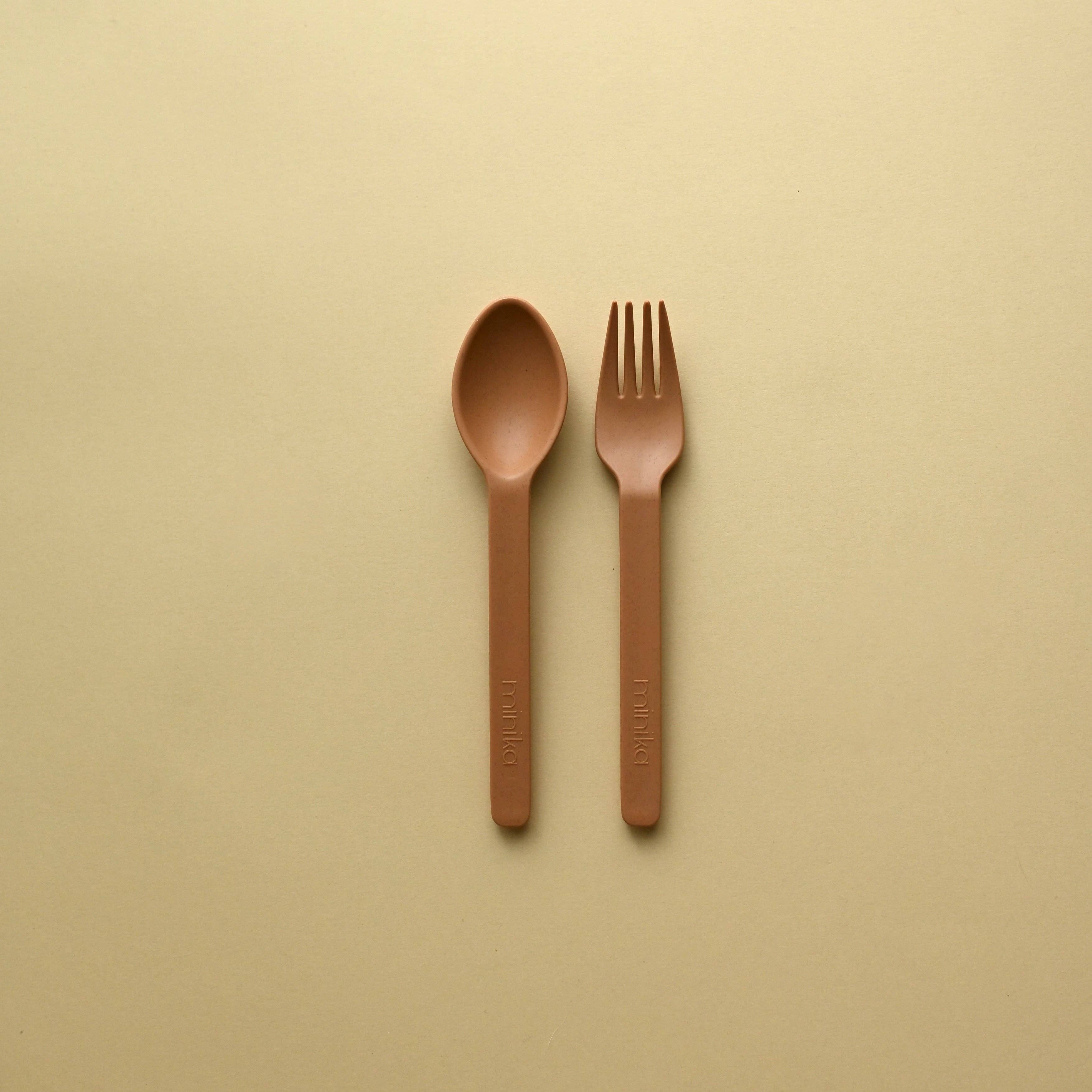 Wheat straw utensil set - Almond (new version)