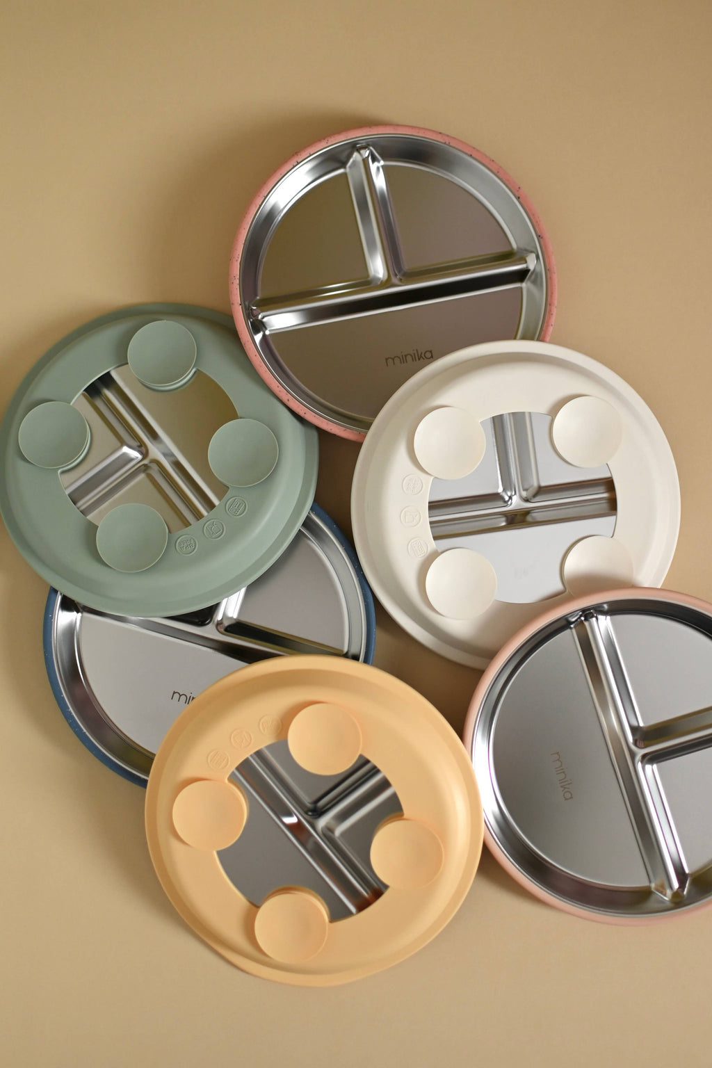Stainless & silicone suction plate - Ice