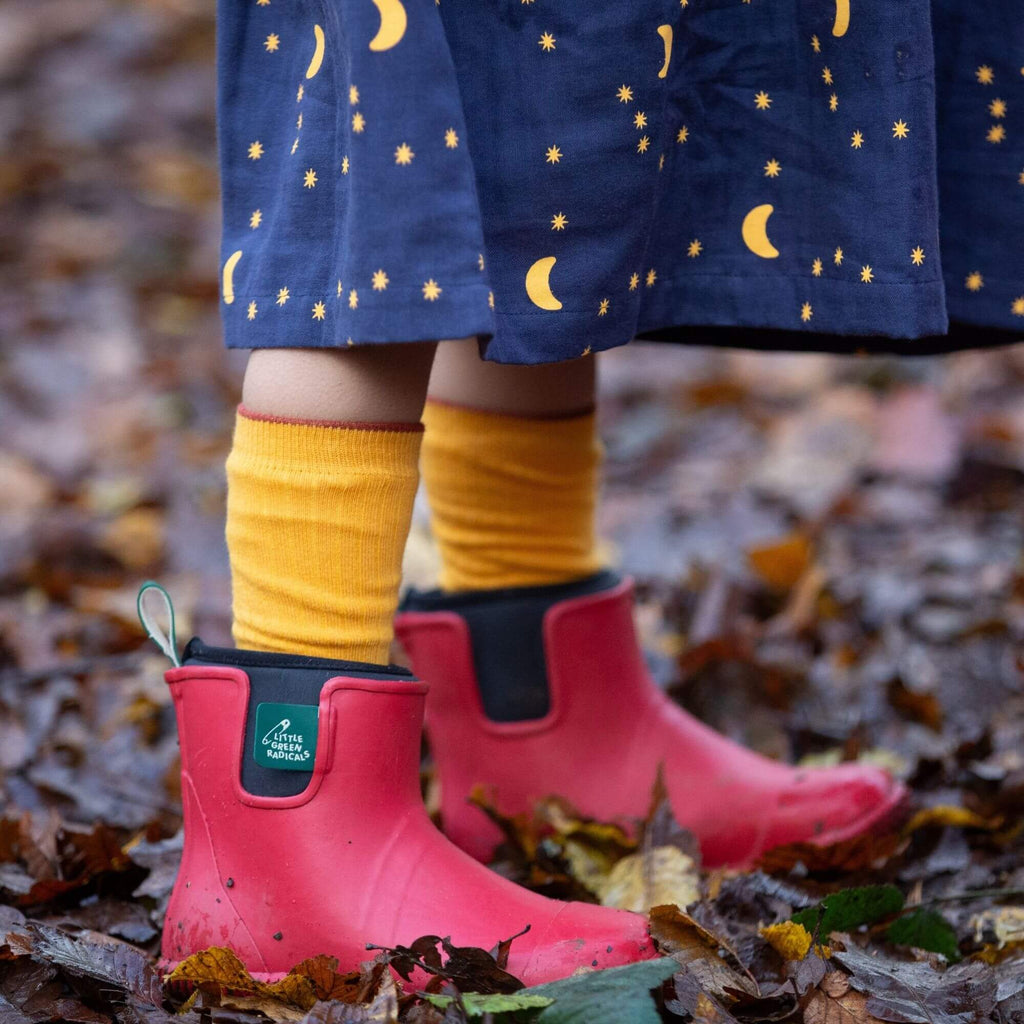 Red Ankle Natural Rubber Rain Boots