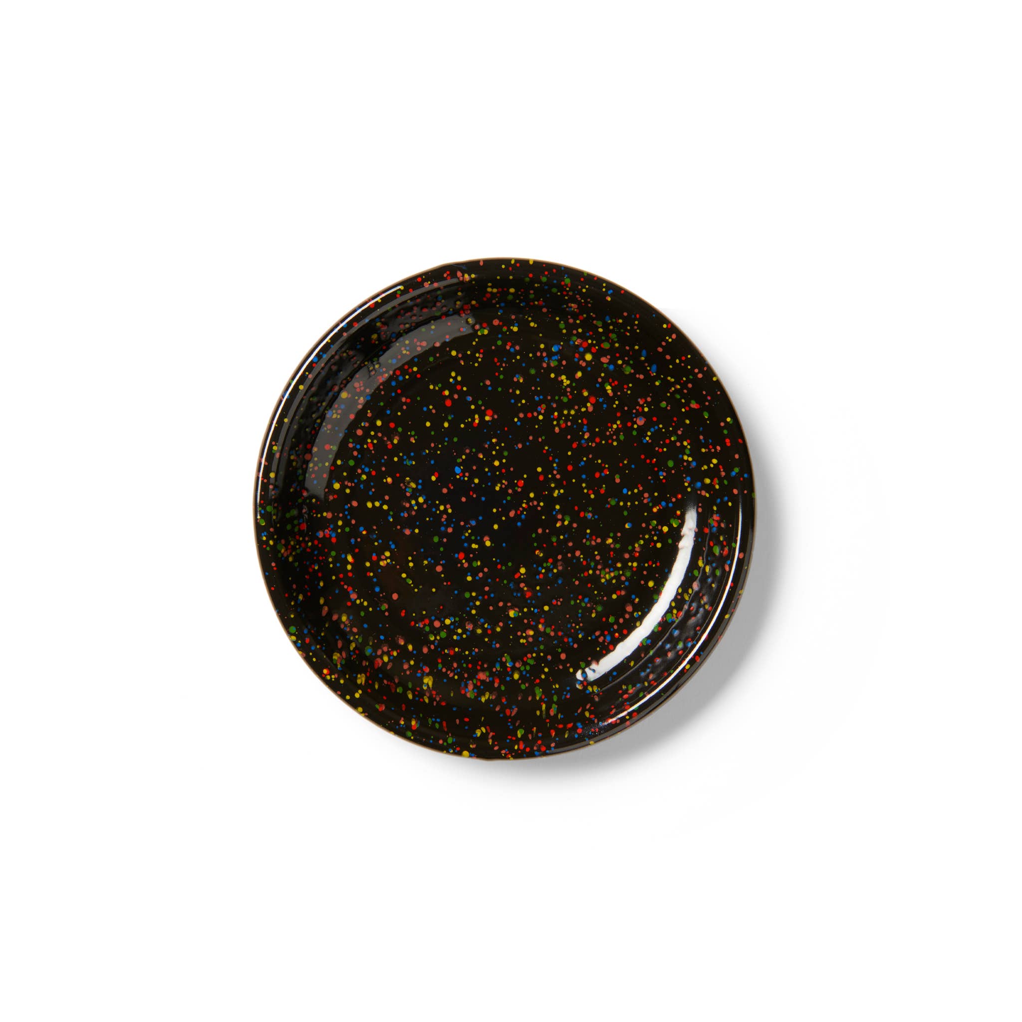Rainbow Falls Enamelware Coupe Salad Plate
