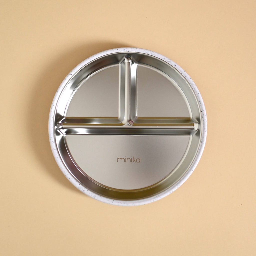 Stainless & silicone suction plate - Lavender