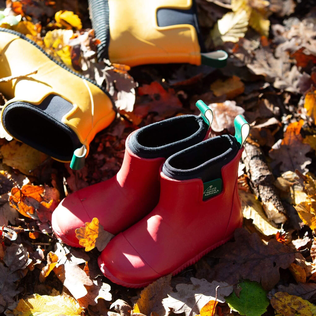 Red Ankle Natural Rubber Rain Boots