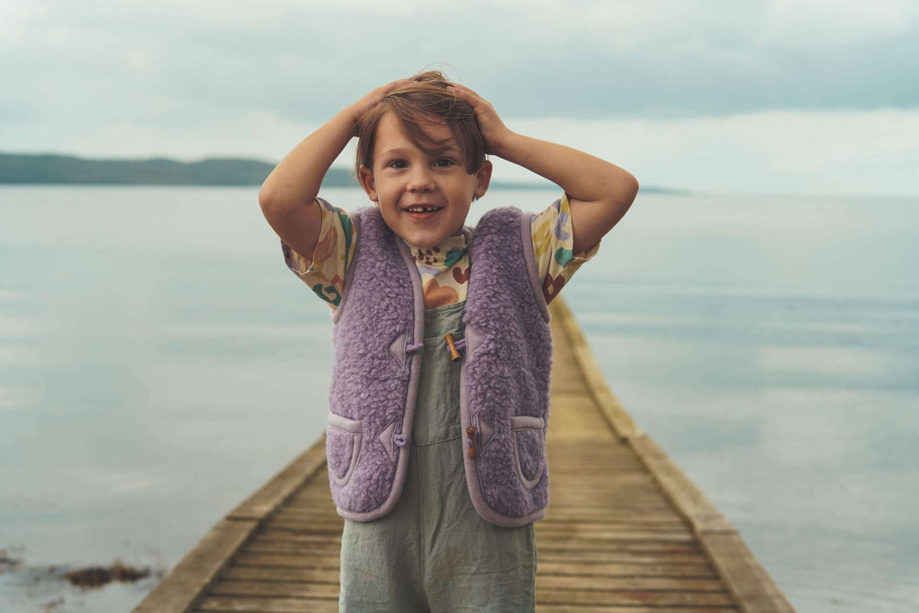 Wollen bodywarmer - Lilac