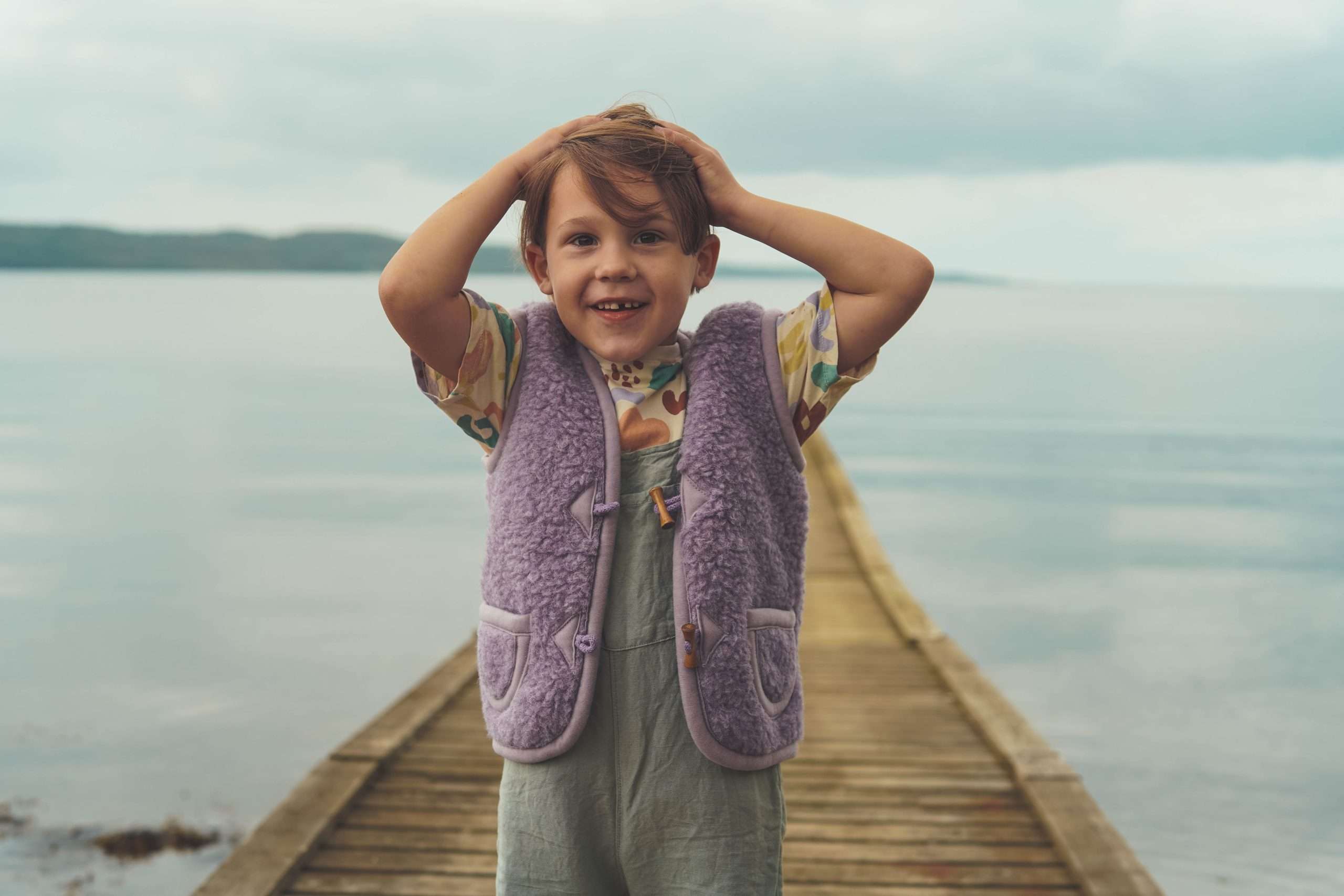Wollen bodywarmer - Lilac