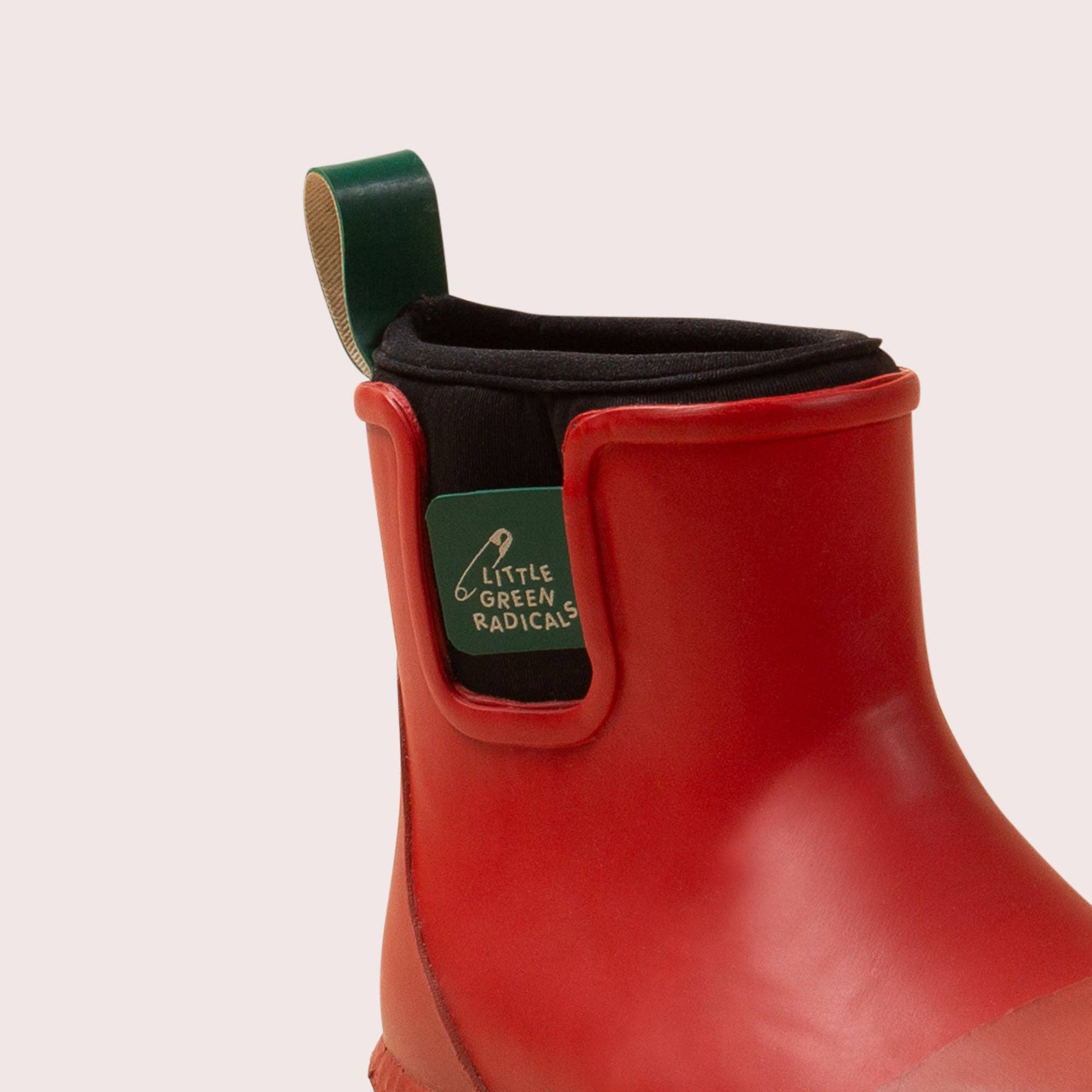Red Ankle Natural Rubber Rain Boots
