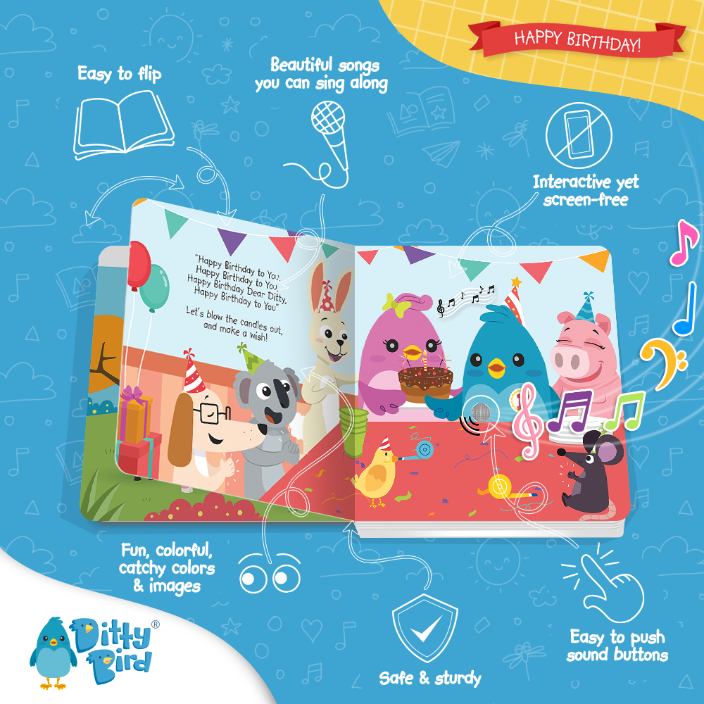 Birthday Book | Ditty Bird Happy Birthday (Gift&Card) USB-C
