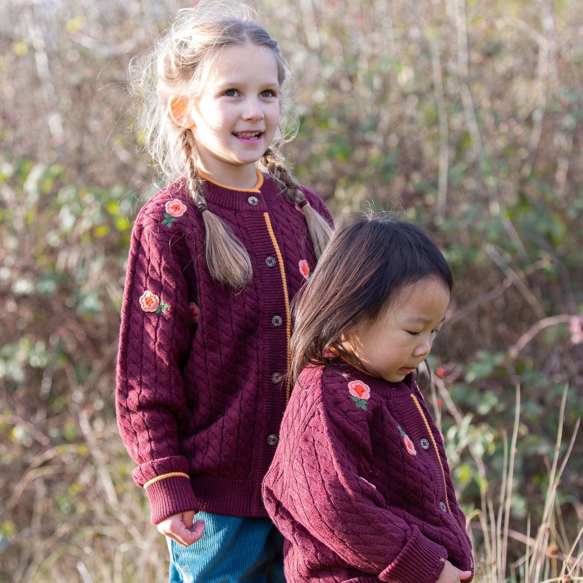 Berry Petal Snuggly Knitted Cardigan
