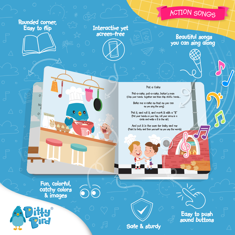 Ditty Bird Sound Book  Motor Skills: Action songs USB-C