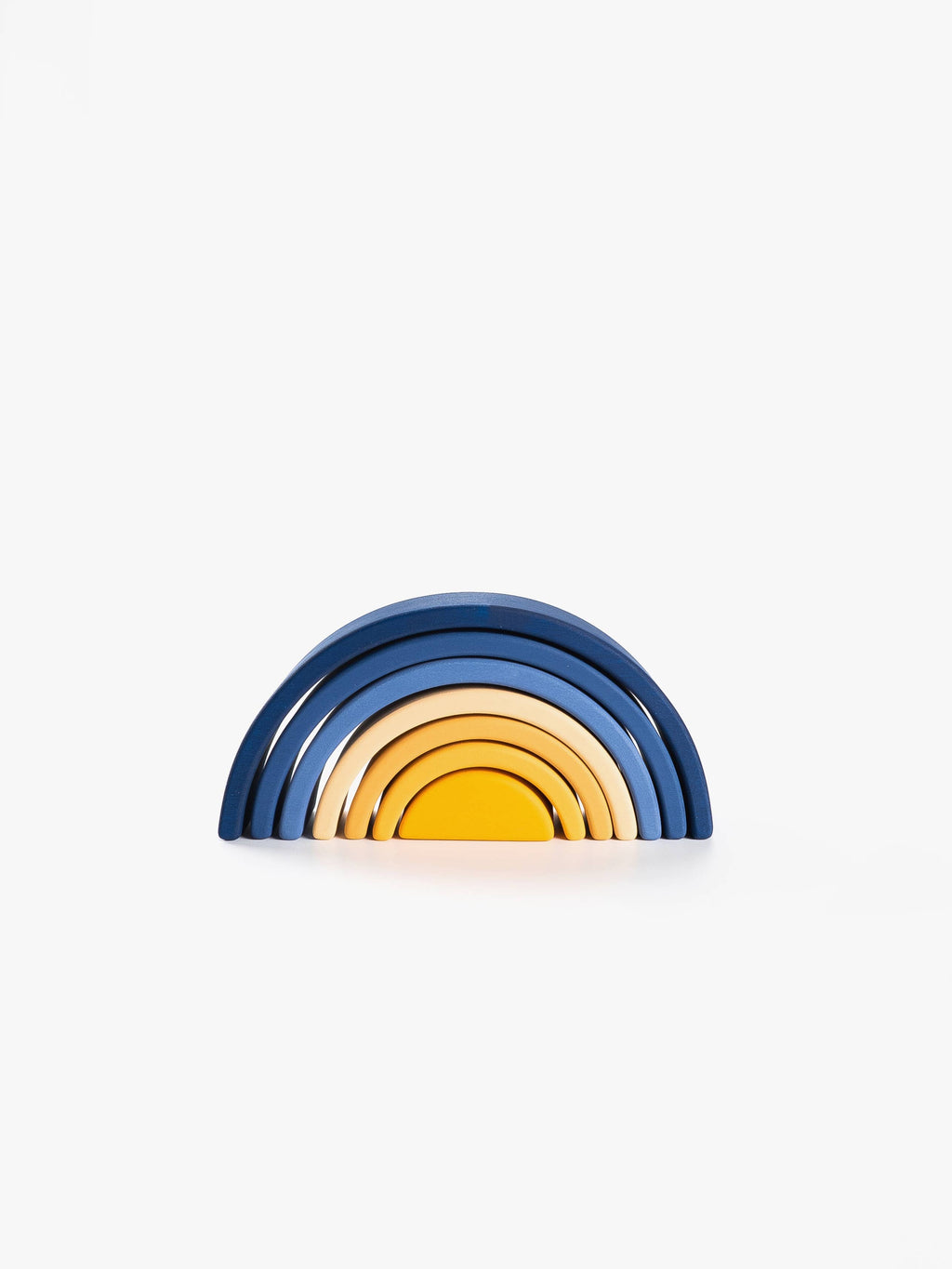 Wooden Rainbow Mini | Arch stacking Toy | Blue and Yellow