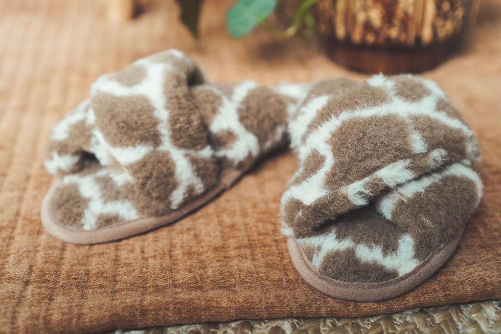 Slippers van Wol - Volwassenen - Giraf