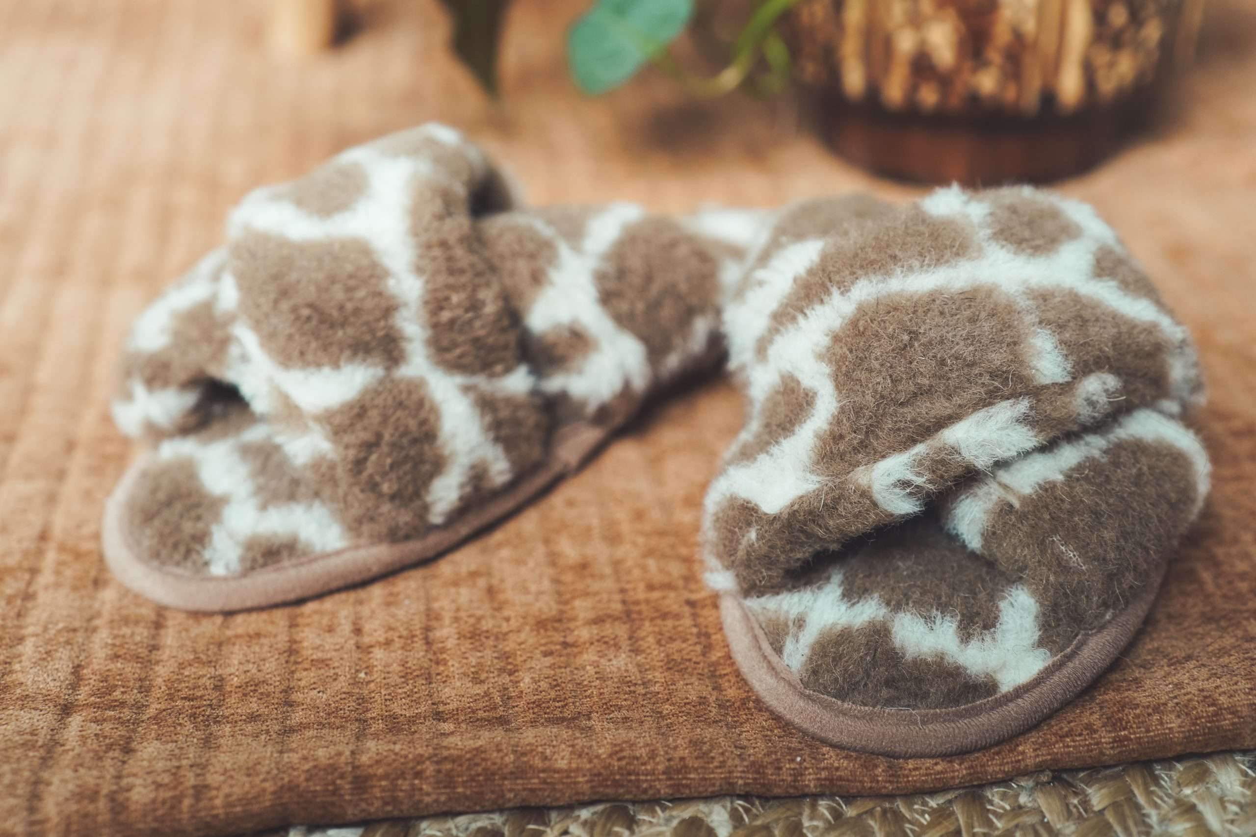 Slippers van Wol - Volwassenen - Giraf