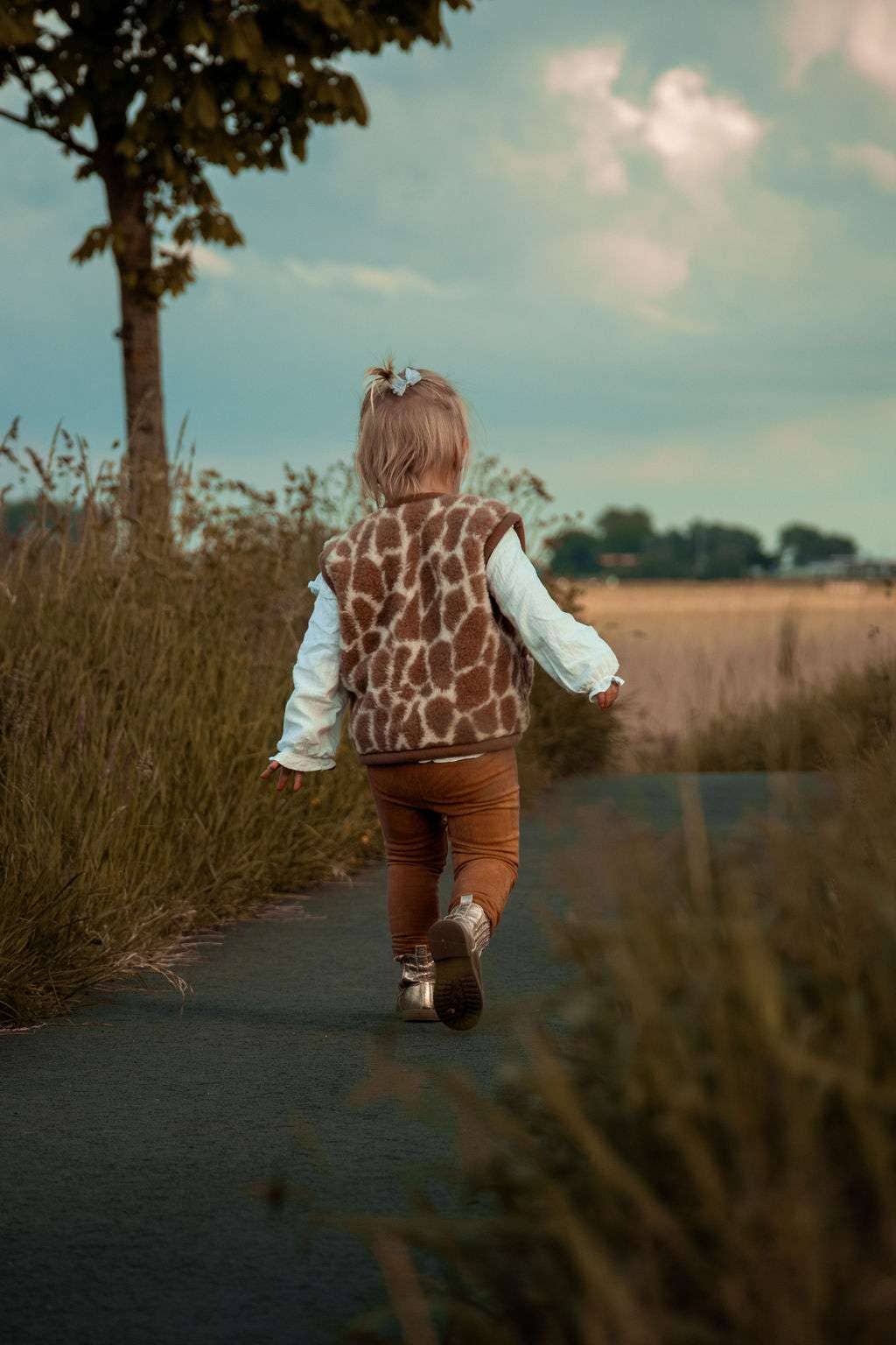 Wollen bodywarmer - Giraffe - Limited edition