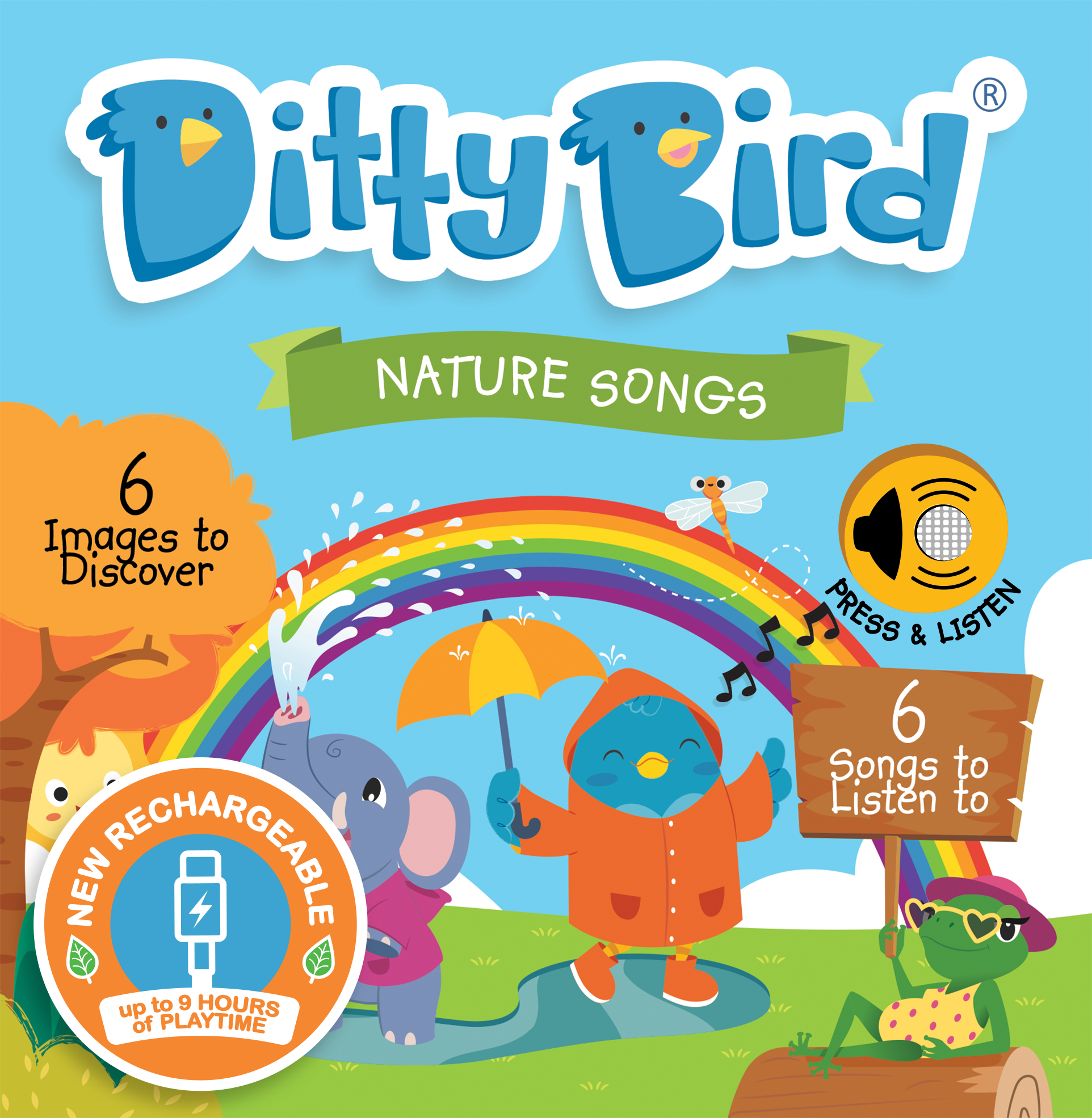 Ditty Bird Sound Book Exploring for Kids :Nature songs USB-C