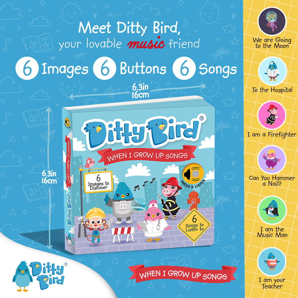 Fireman, Astronaut | Ditty Bird When I Grow Up Songs USB-C