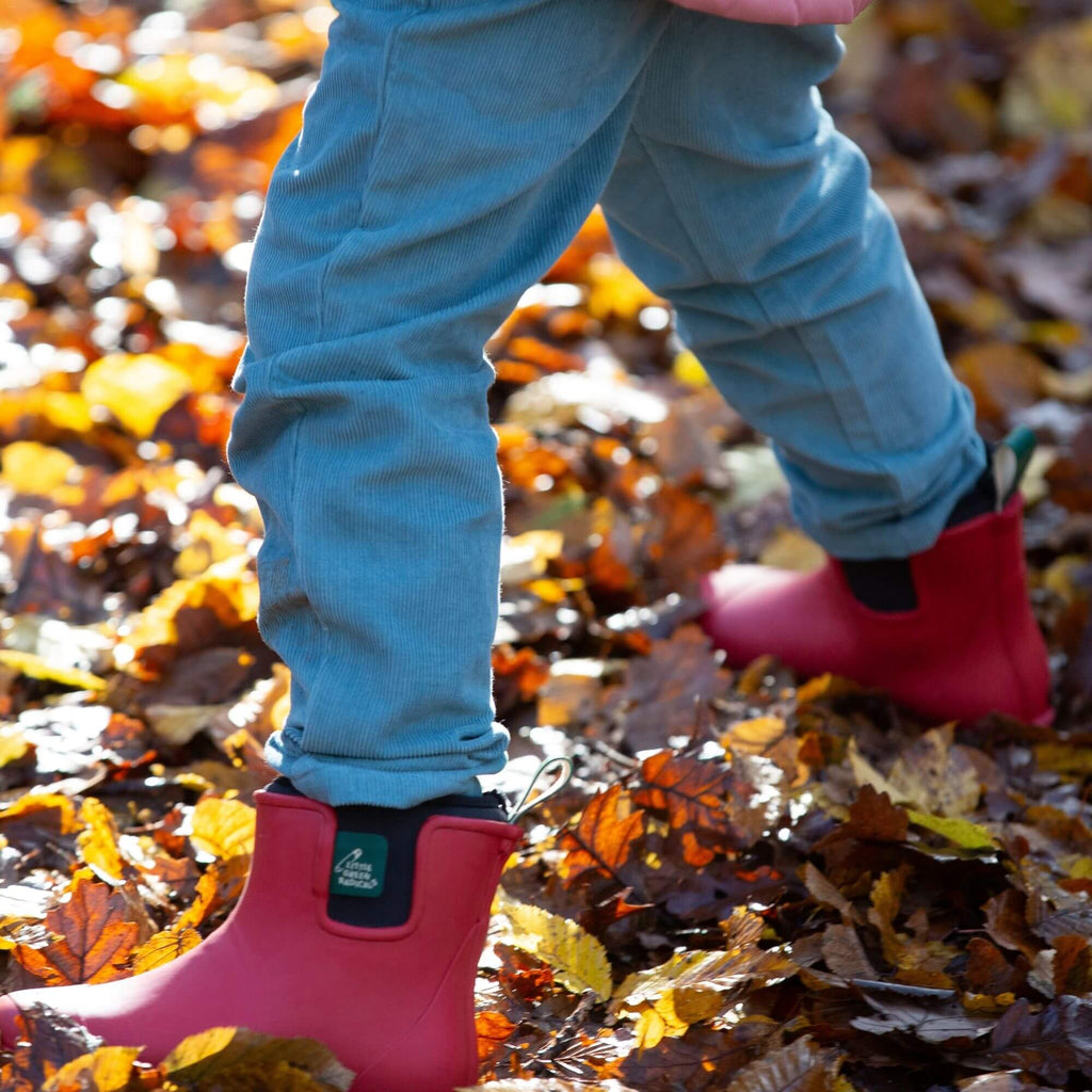 Red Ankle Natural Rubber Rain Boots