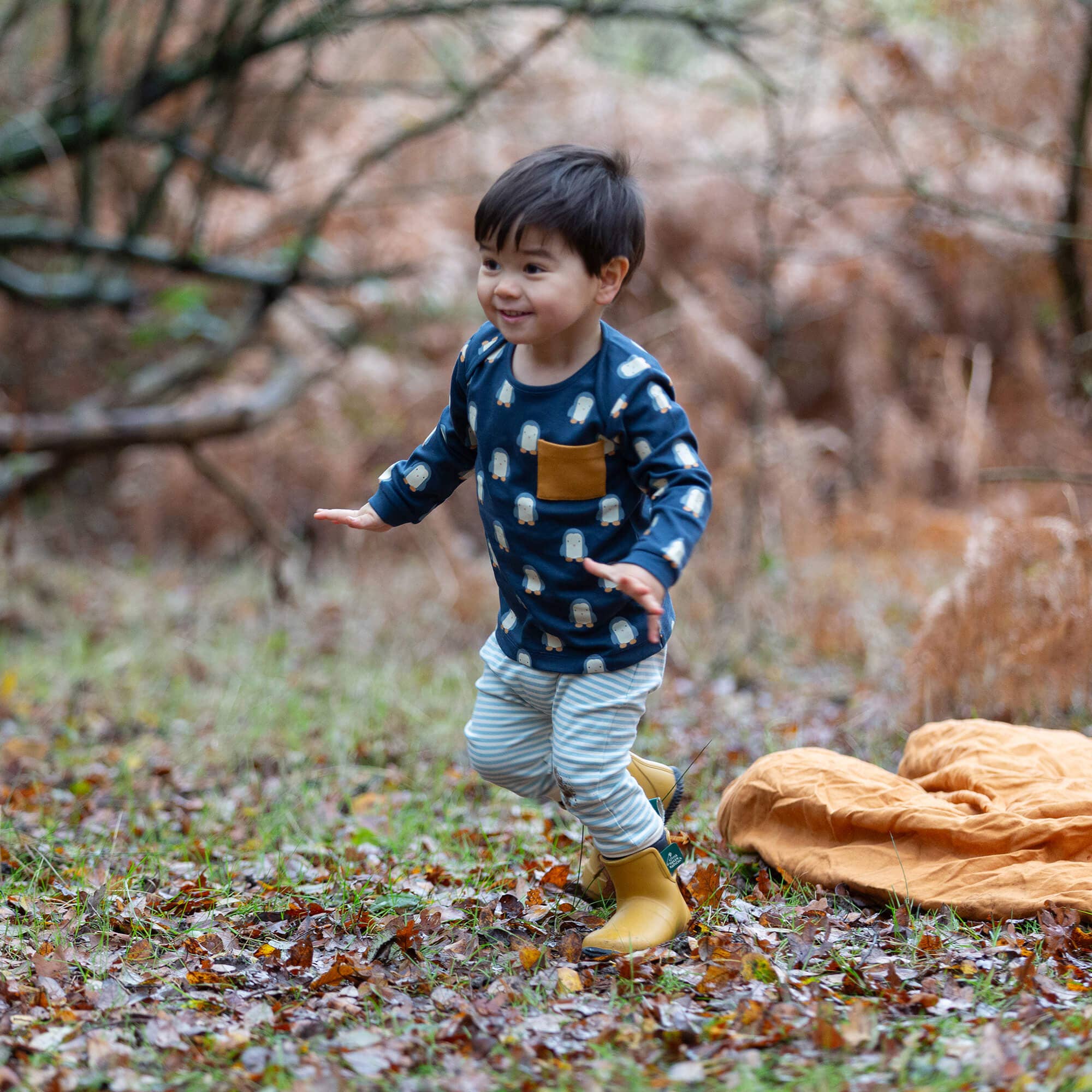Blue Penguins Organic T-Shirt & Jogger Playset
