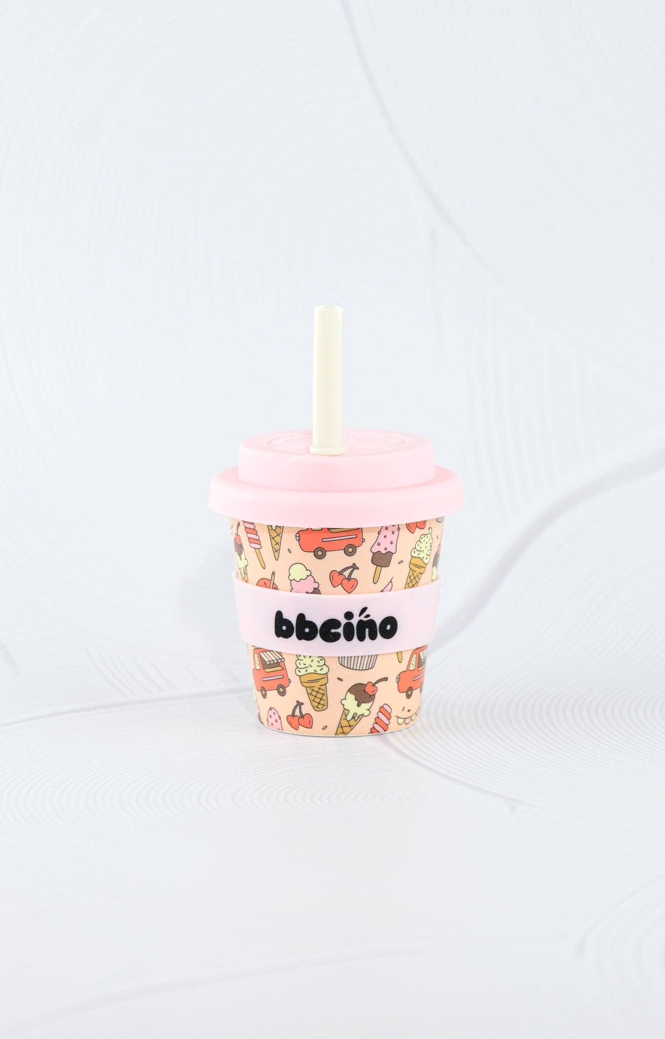 Scoops in Pink Babycino Cup - 120ml (STRAW INCLUDED)