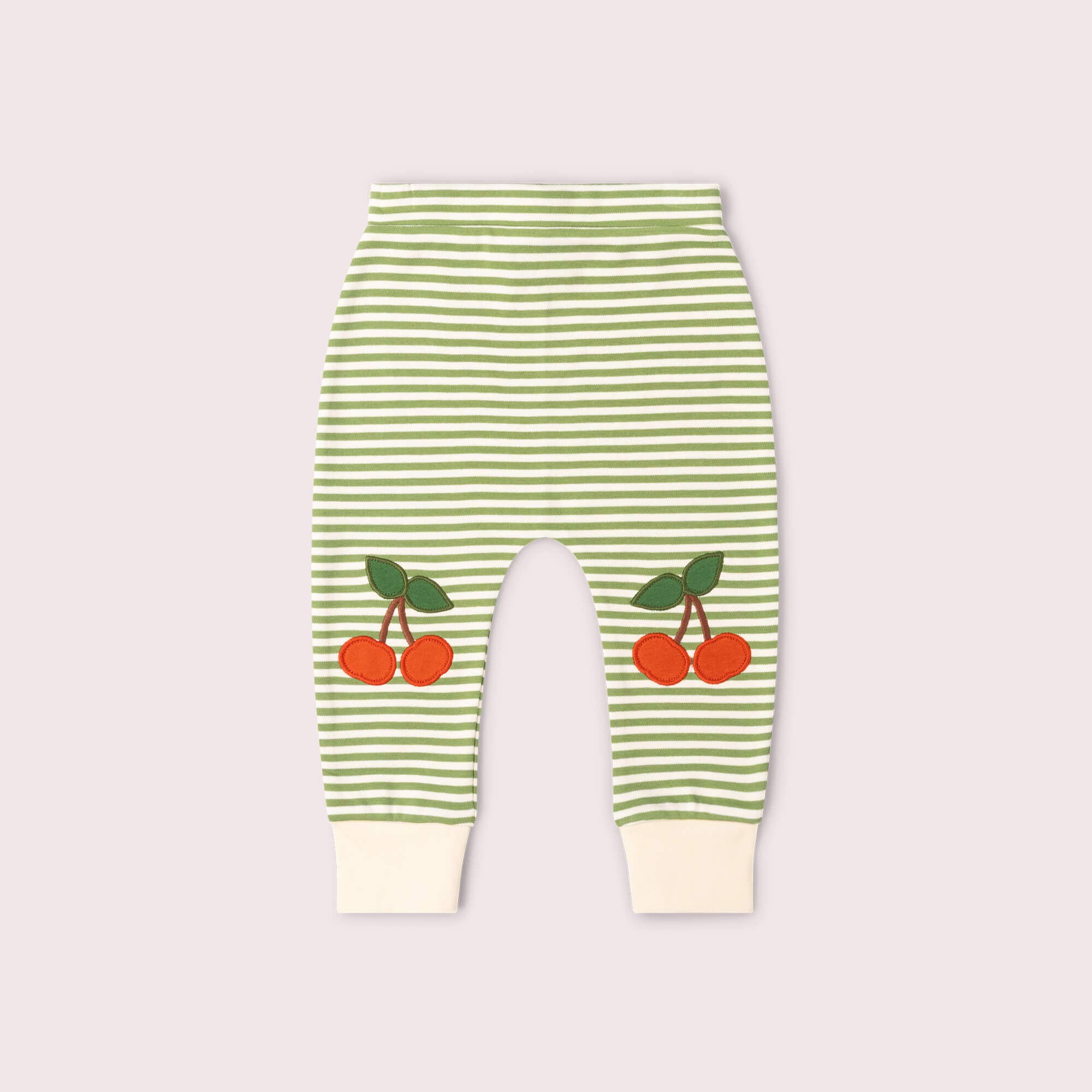 Cherry Knee Patch Striped Joggers
