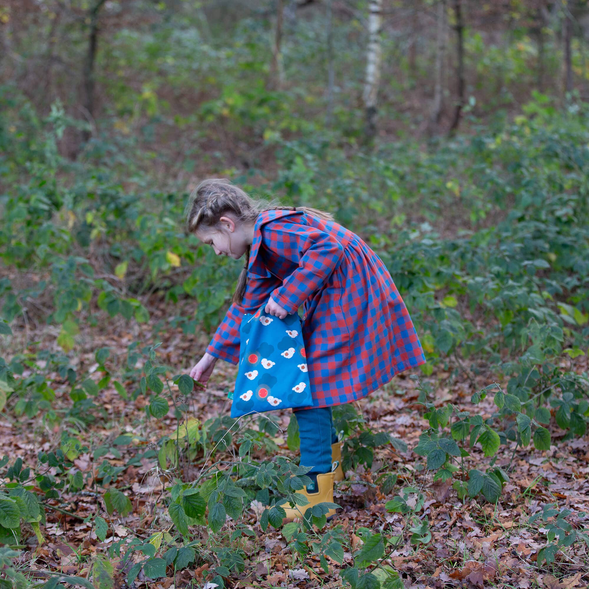 Burnt Ochre Check Sailor Dress