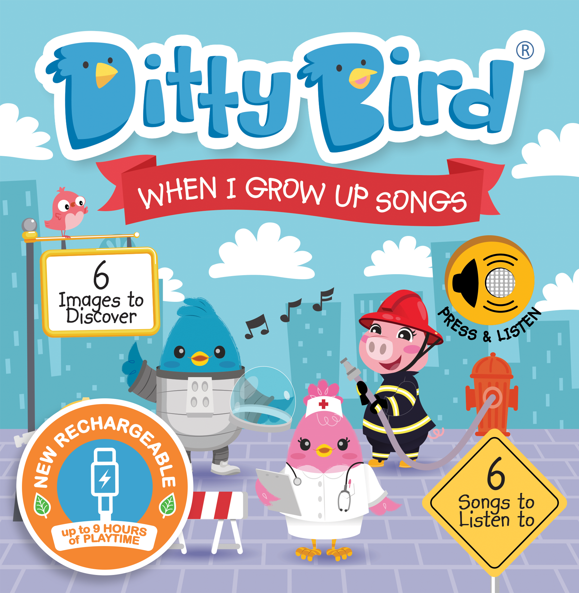 Fireman, Astronaut | Ditty Bird When I Grow Up Songs USB-C