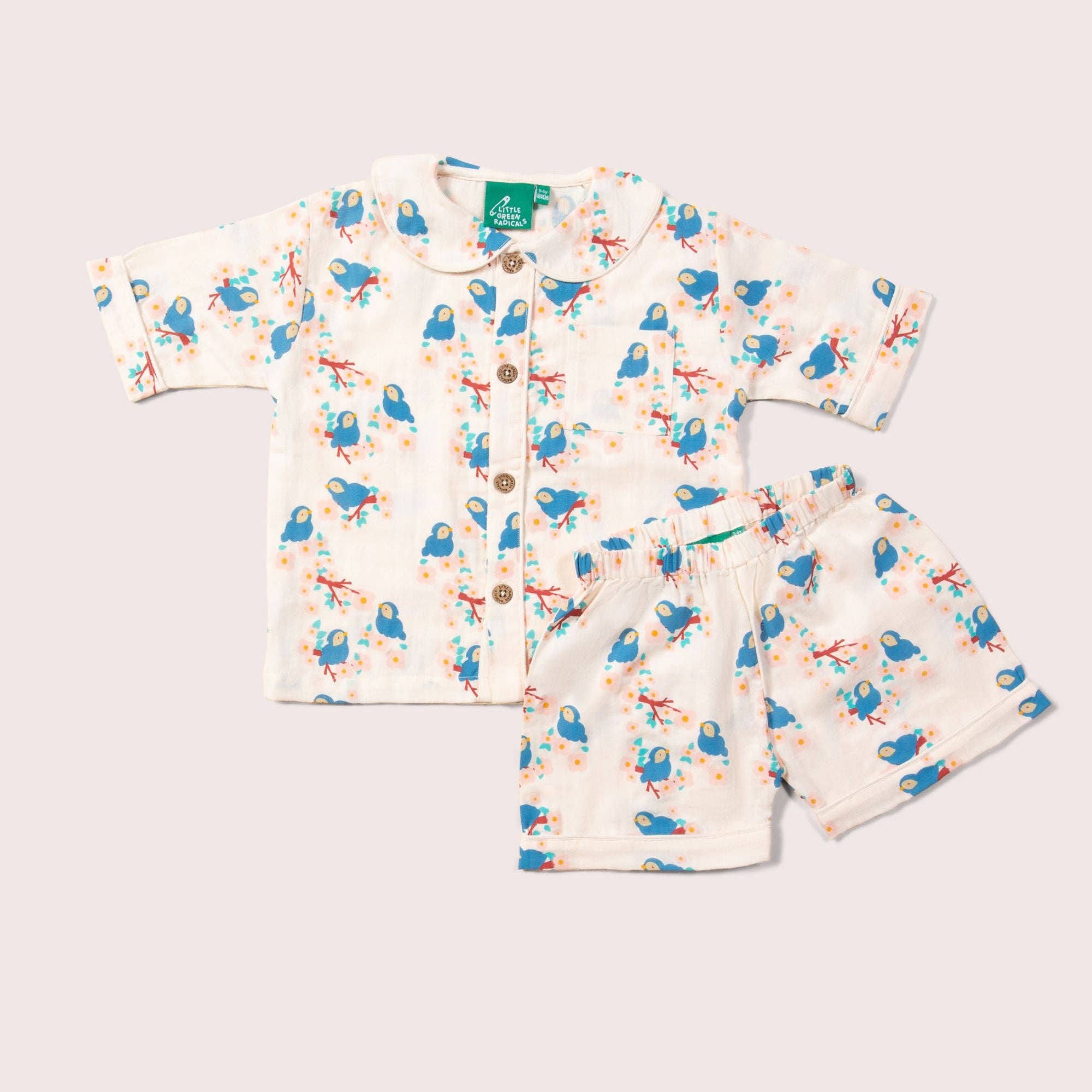 Bluebirds Pyjama Short Set NOT AVAILABLE for USA/AUS/CAN