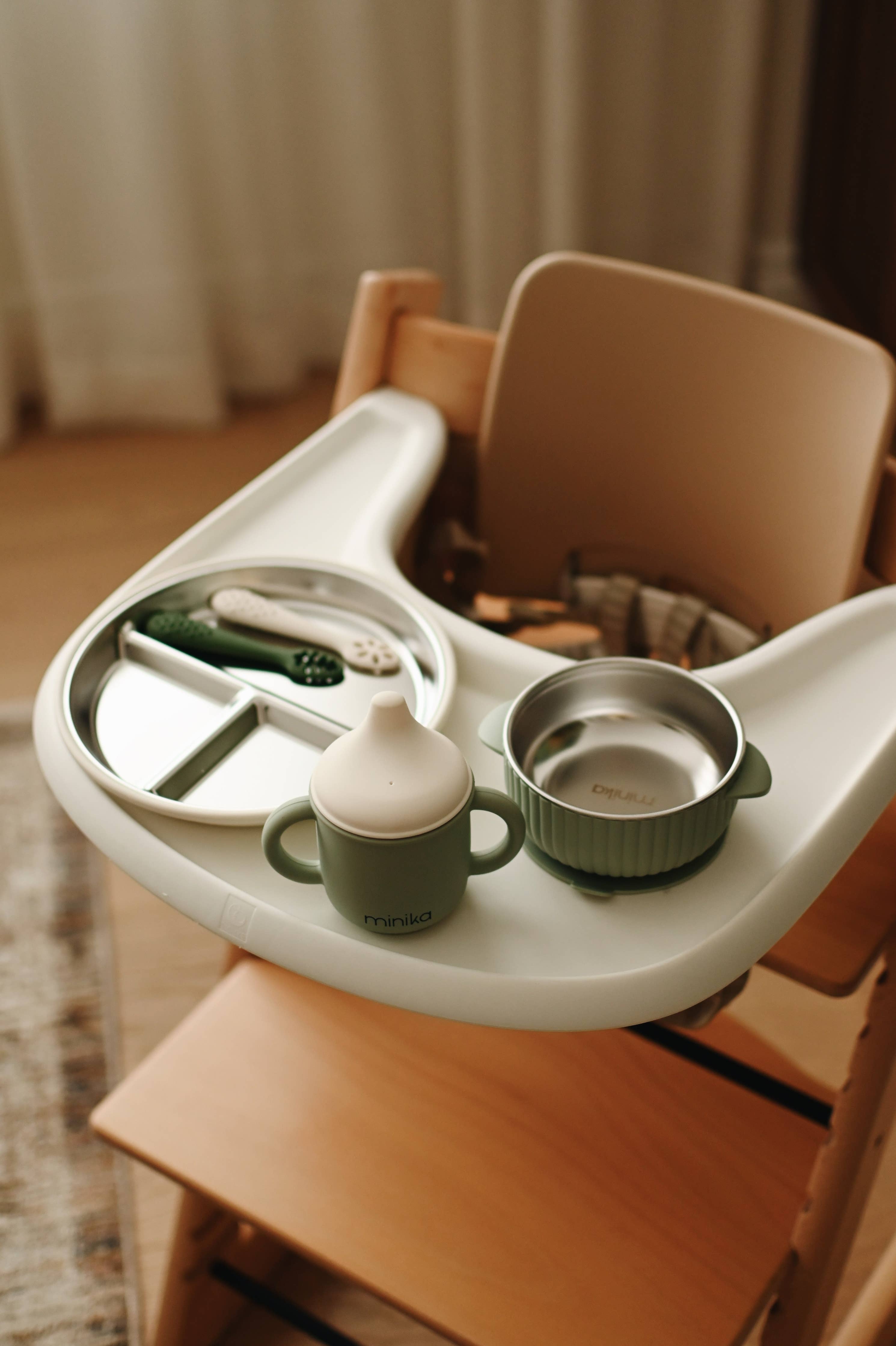 Stainless & silicone suction plate - Ice
