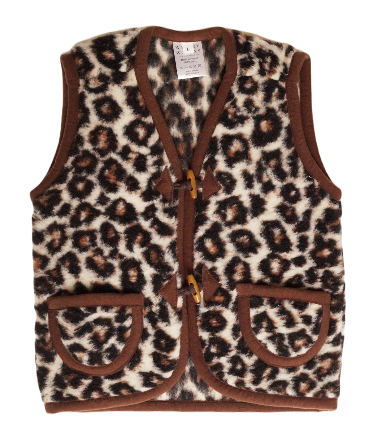 Wollen bodywarmer - Leopard - Limited edition