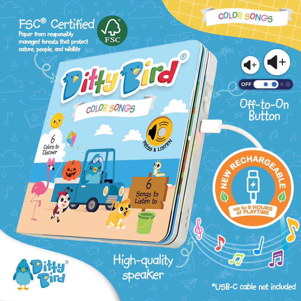 Color Songs | Ditty Bird Sound Book - USB-C