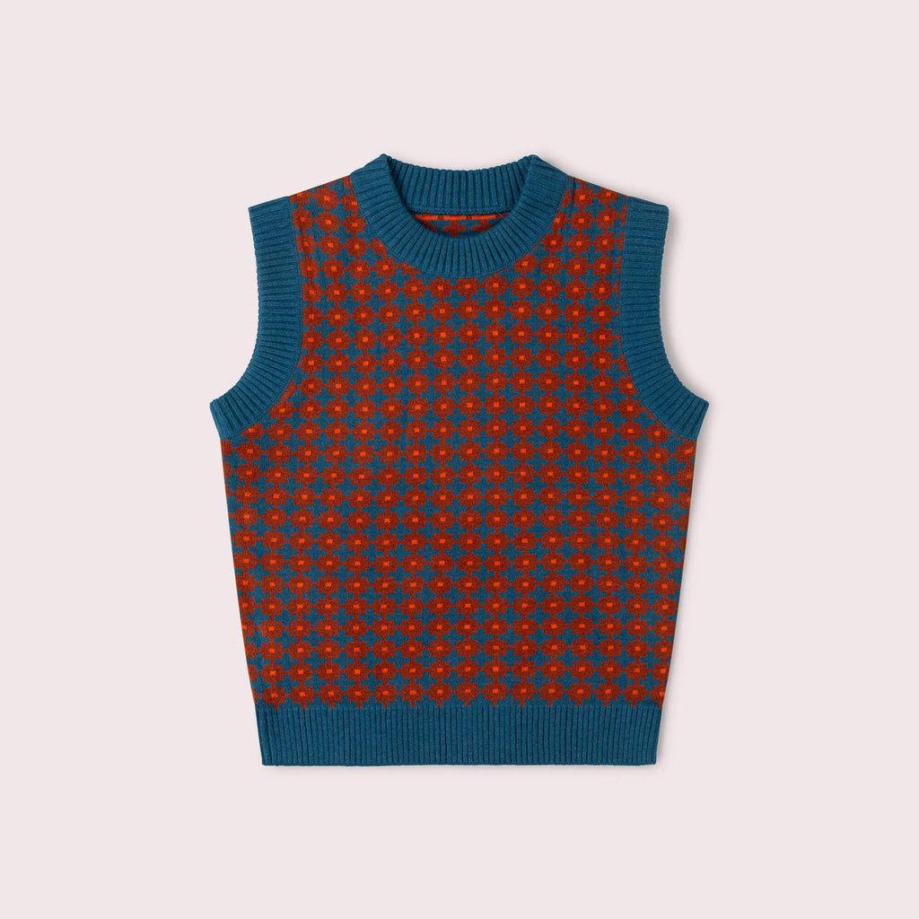 Ginger Squares Knitted Pullover