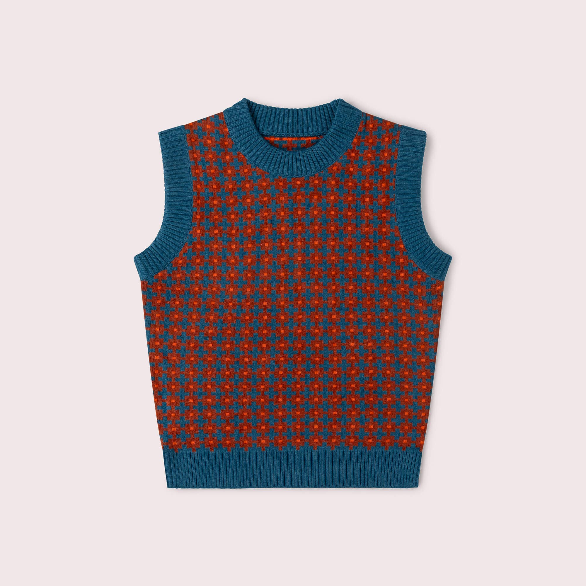 Ginger Squares Knitted Pullover
