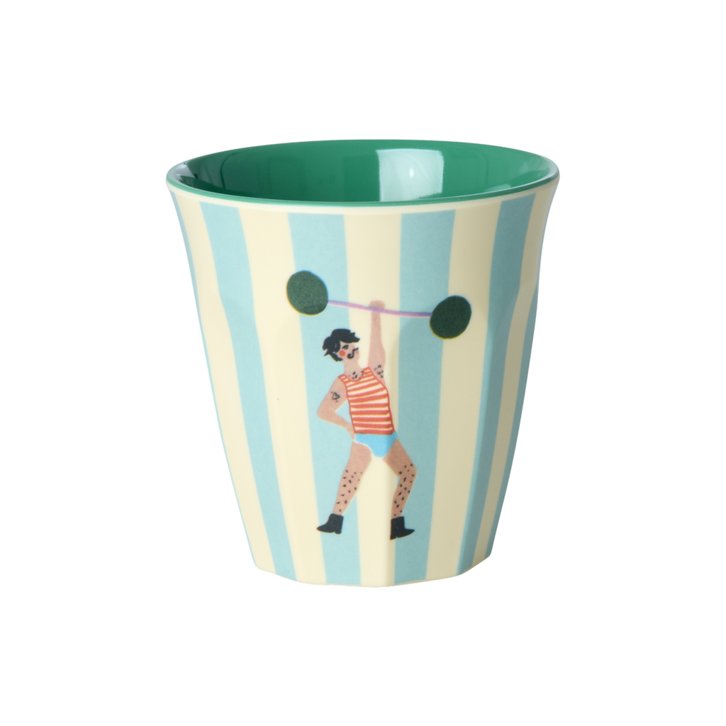 Melamine Kids Cups in Fun Fair Mint Prints - Small - 6 pcs. in Gift Box