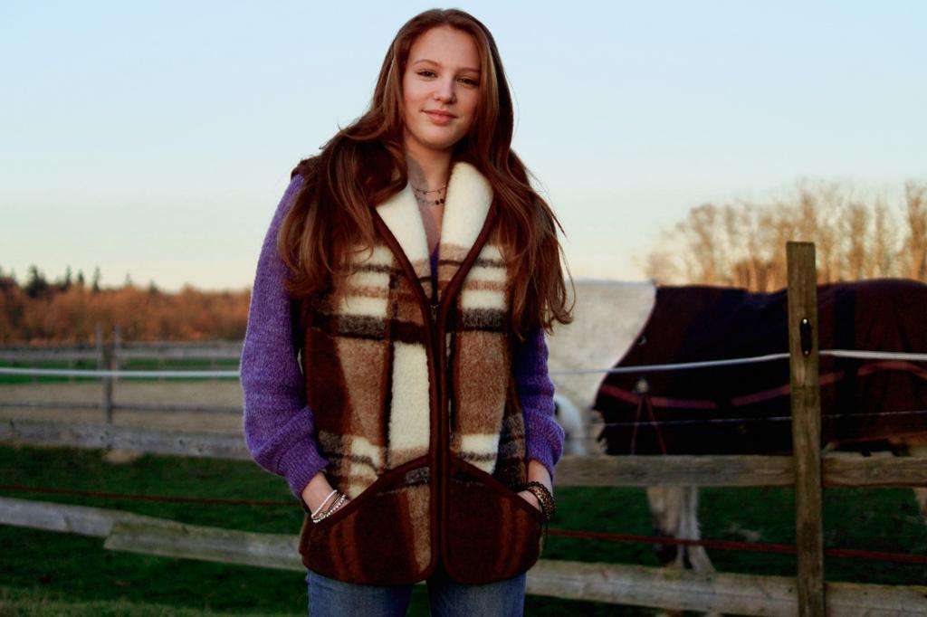Wollen bodywarmer - Multicoloured with zipper