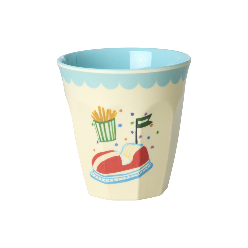 Melamine Kids Cups in Fun Fair Mint Prints - Small - 6 pcs. in Gift Box