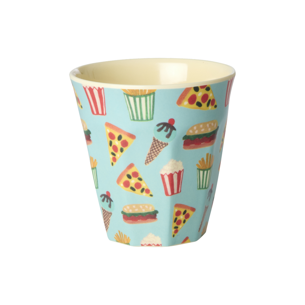 Melamine Kids Cups in Fun Fair Mint Prints - Small - 6 pcs. in Gift Box