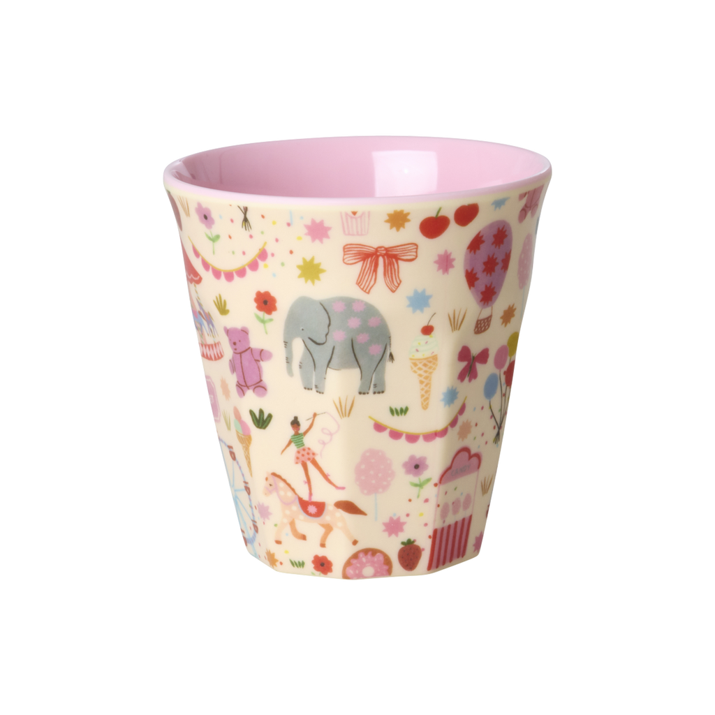 Kids Melamine Cup - Small - Fun Fair Pink Print - 5.4oz