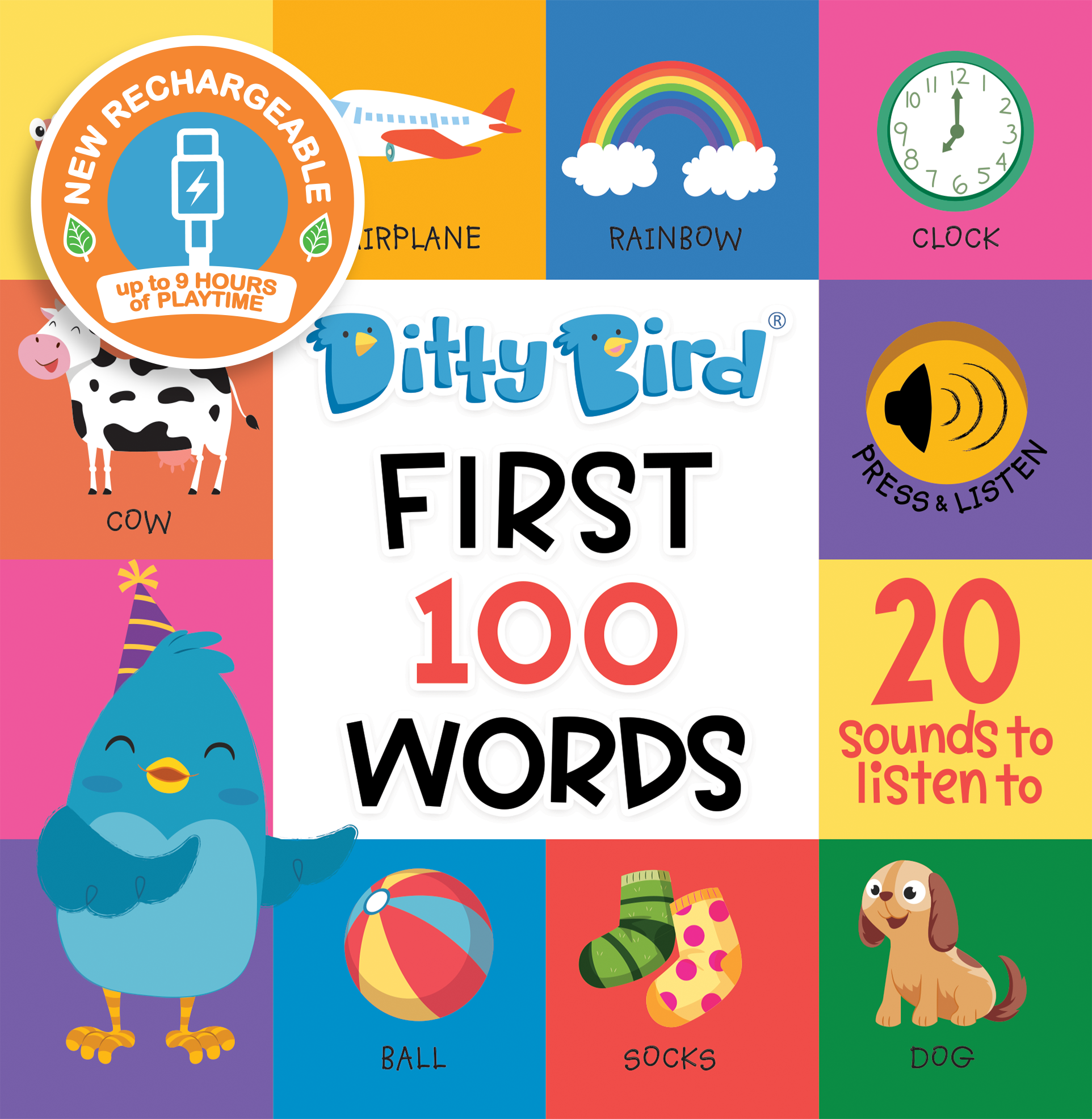First 100 Words | Ditty Bird Book-Award Family Choice USB-C