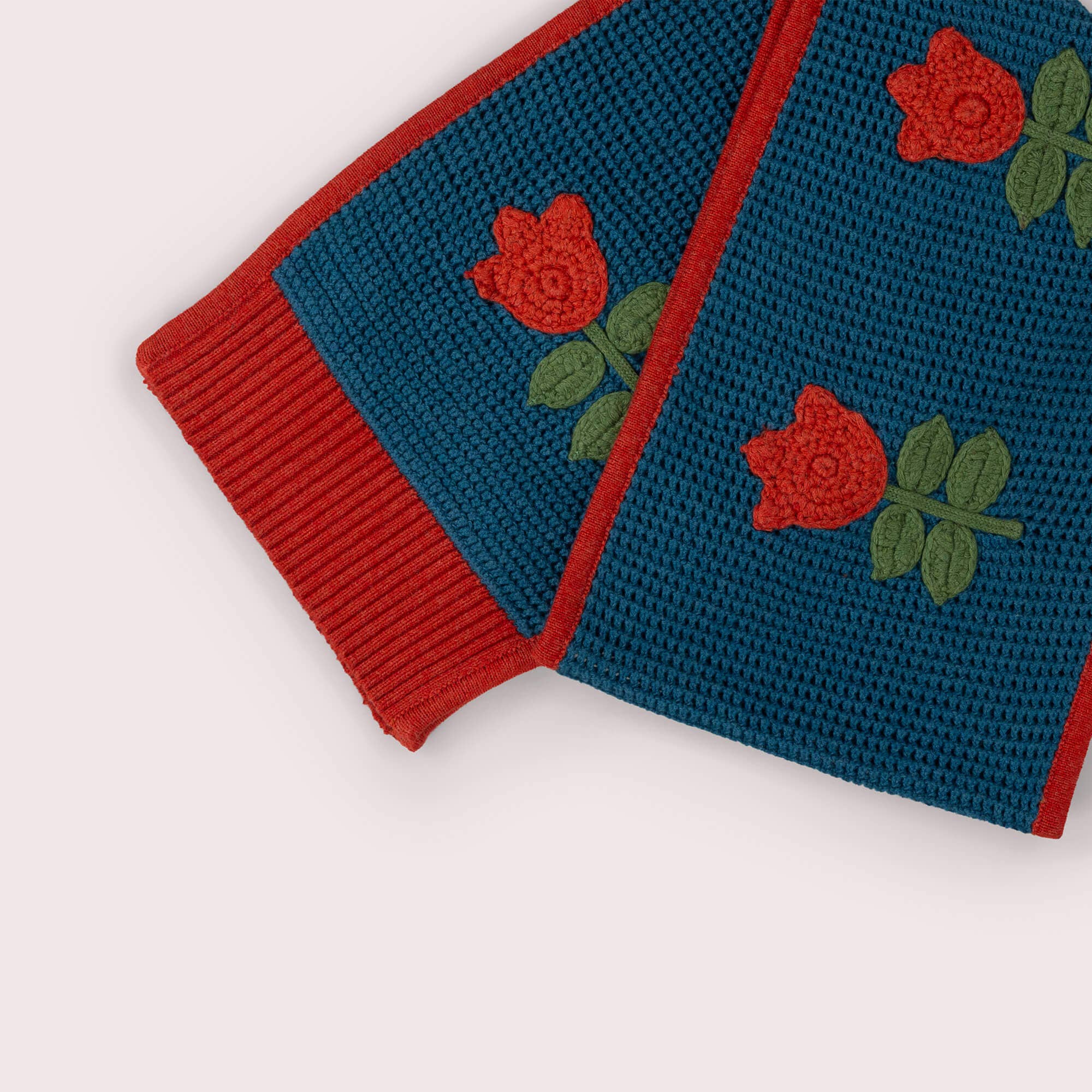Tulips Knitted Scarf