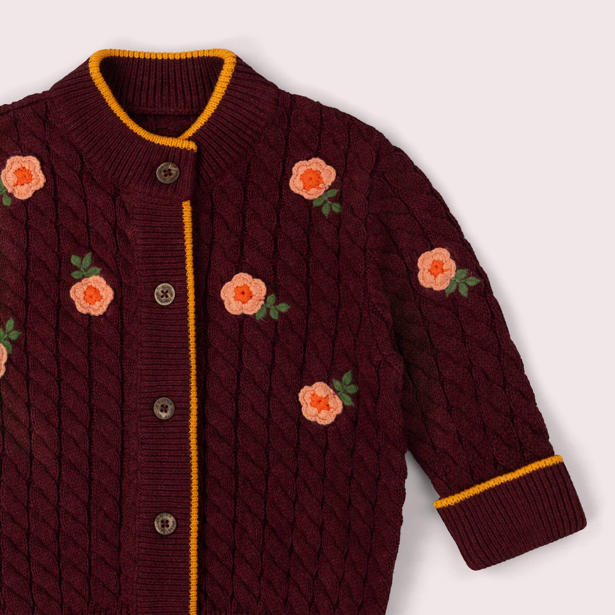 Berry Petal Snuggly Knitted Cardigan