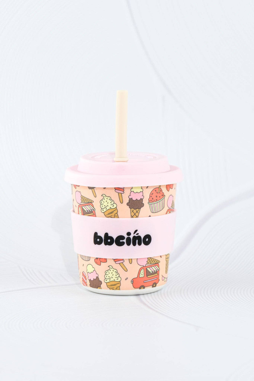 Scoops in Pink Kids Keep Cup - 240ml (STRAW INCLUDED)