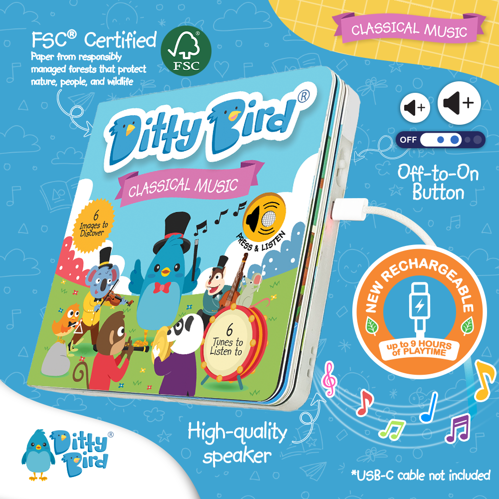 Ditty Bird Classical Music Mozart-Beethoven USB-C
