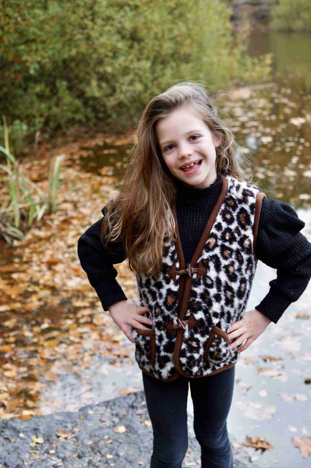 Wollen bodywarmer - Leopard - Limited edition