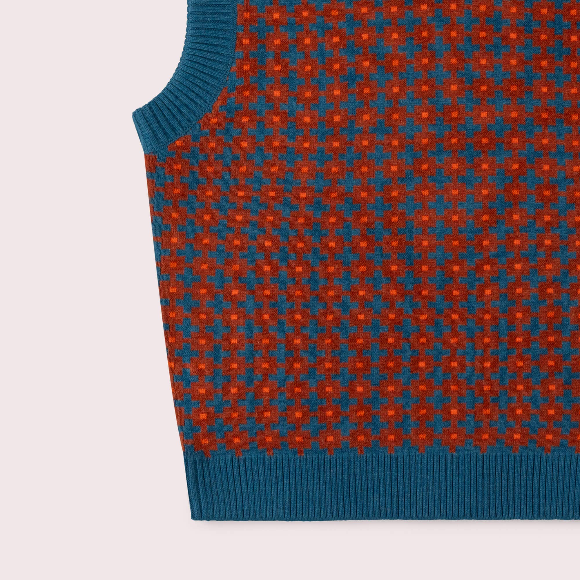 Ginger Squares Knitted Pullover