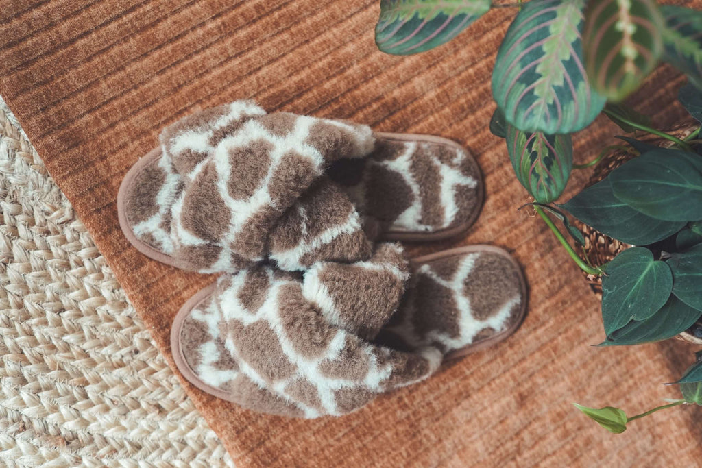 Slippers van Wol - Volwassenen - Giraf