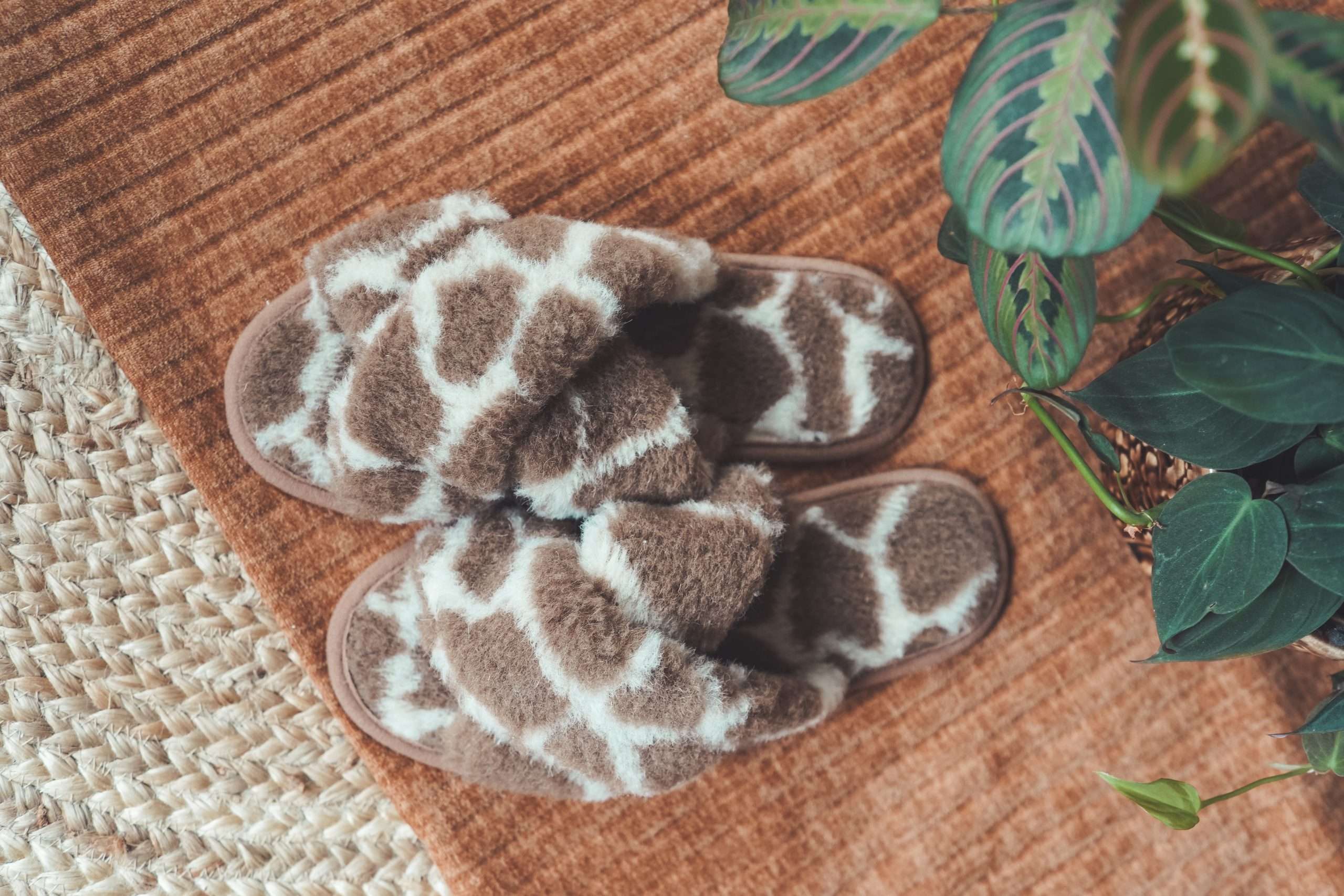 Slippers van Wol - Volwassenen - Giraf